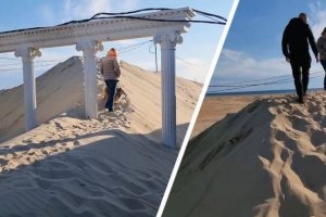 Главный детский курорт на море занесло песком