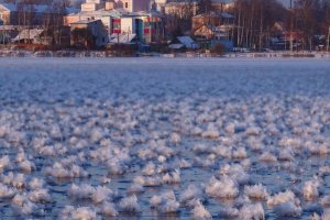 Озеро Валдай покрылось кристаллическими 